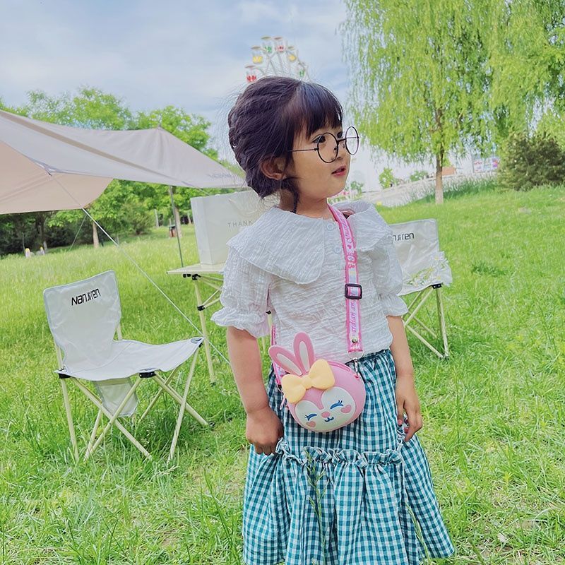 超萌可爱兔子女童包包2022年新款时尚儿童硅胶零钱包潮宝宝斜挎包详情4