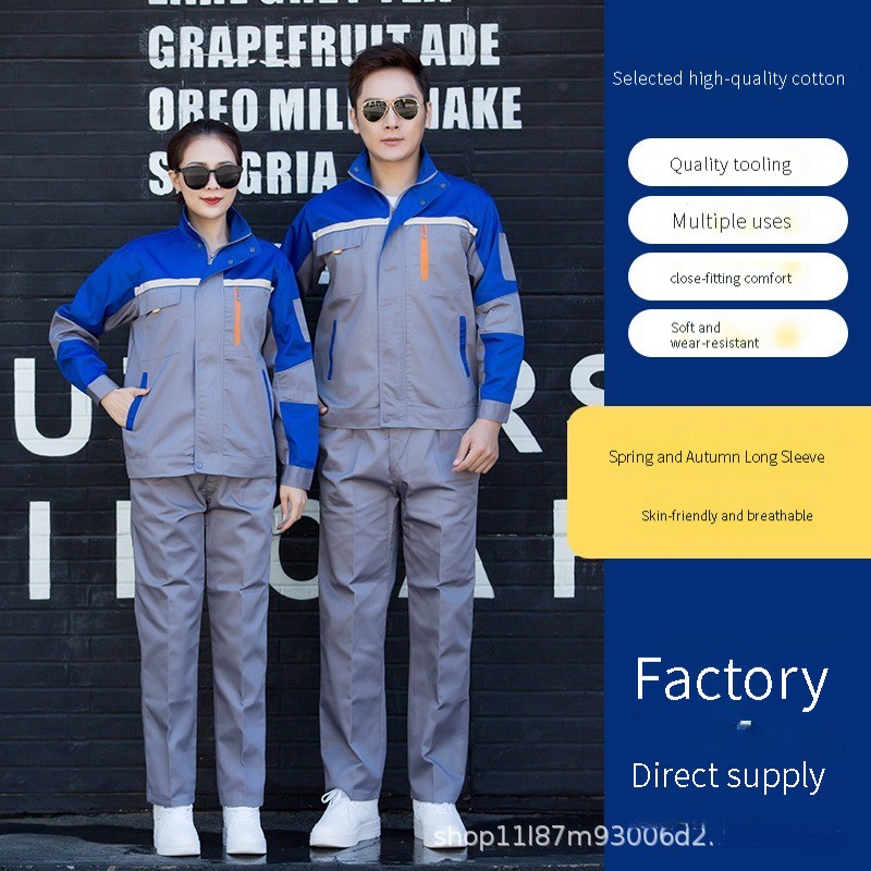 Enterprise work clothes labor protection clothing set workshop workclothes machine repair workclothes sanitation workclothes computer embroidery printing factory clothes full figure