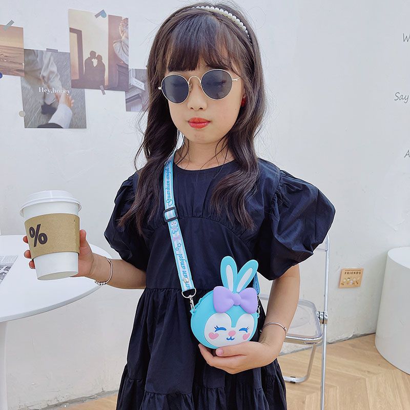 超萌可爱兔子女童包包2022年新款时尚儿童硅胶零钱包潮宝宝斜挎包详情11