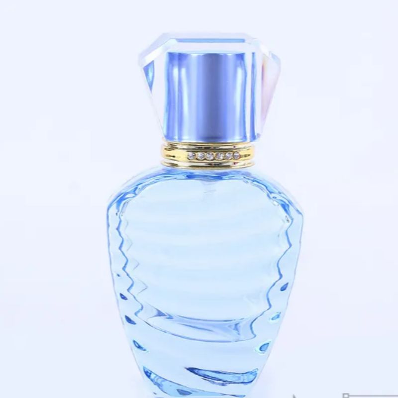 香水瓶玻璃空瓶子喷雾瓶分装瓶按压瓶精致家居摆设摆件蓝色
