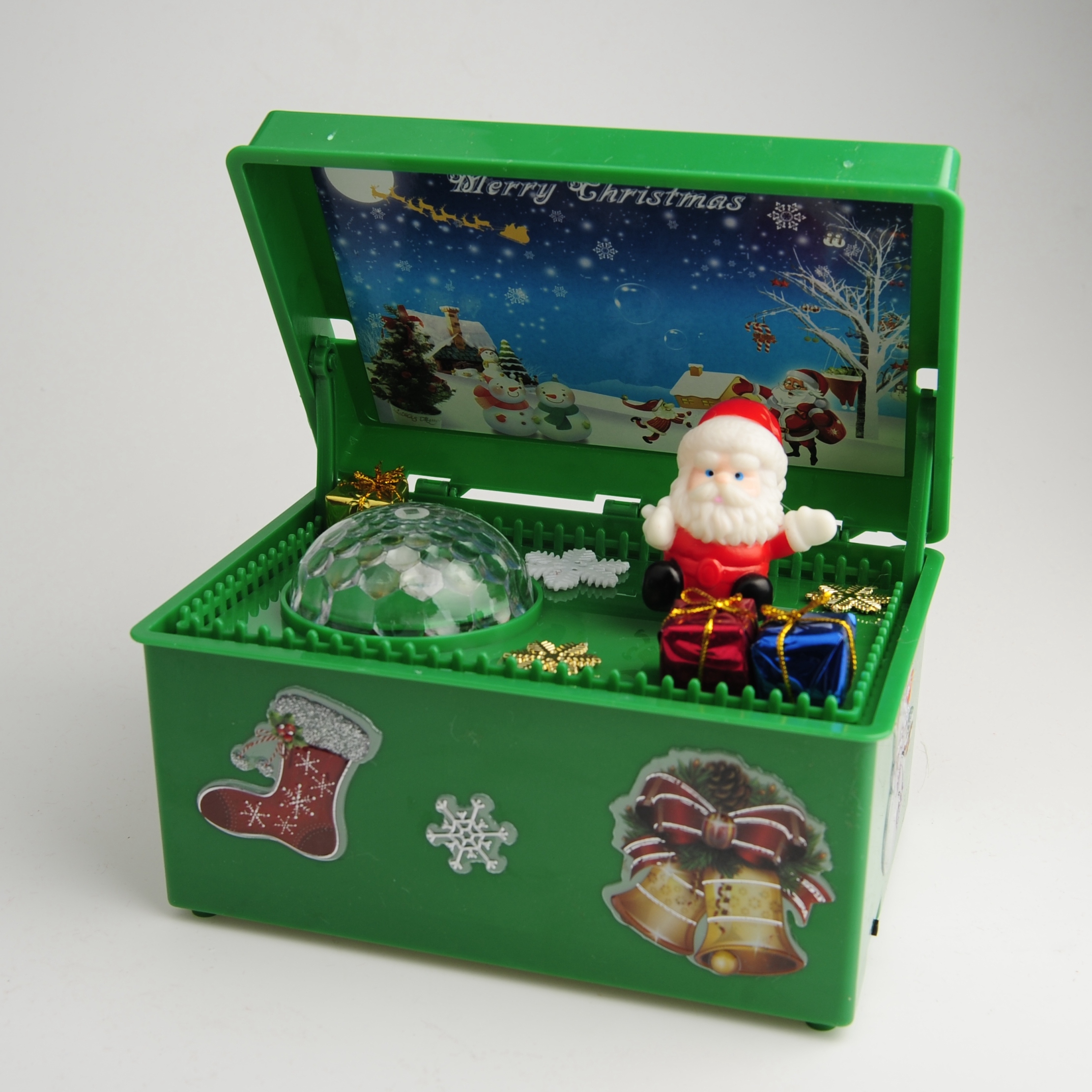 音乐盒复古彩绘圣诞节音乐盒圣诞老人礼物音乐盒详情9