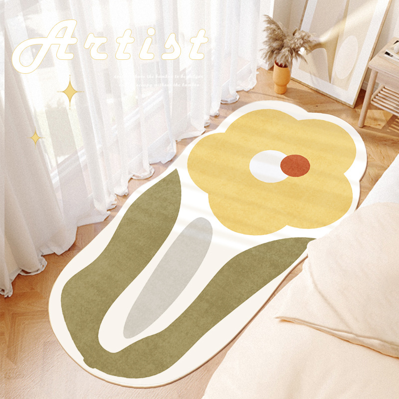 Thousands of thought bedroom bed carpet room tatami full bed side blanket rectangular cute girl ins wind bed front floor mat