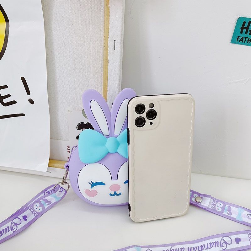 超萌可爱兔子女童包包2022年新款时尚儿童硅胶零钱包潮宝宝斜挎包详情6