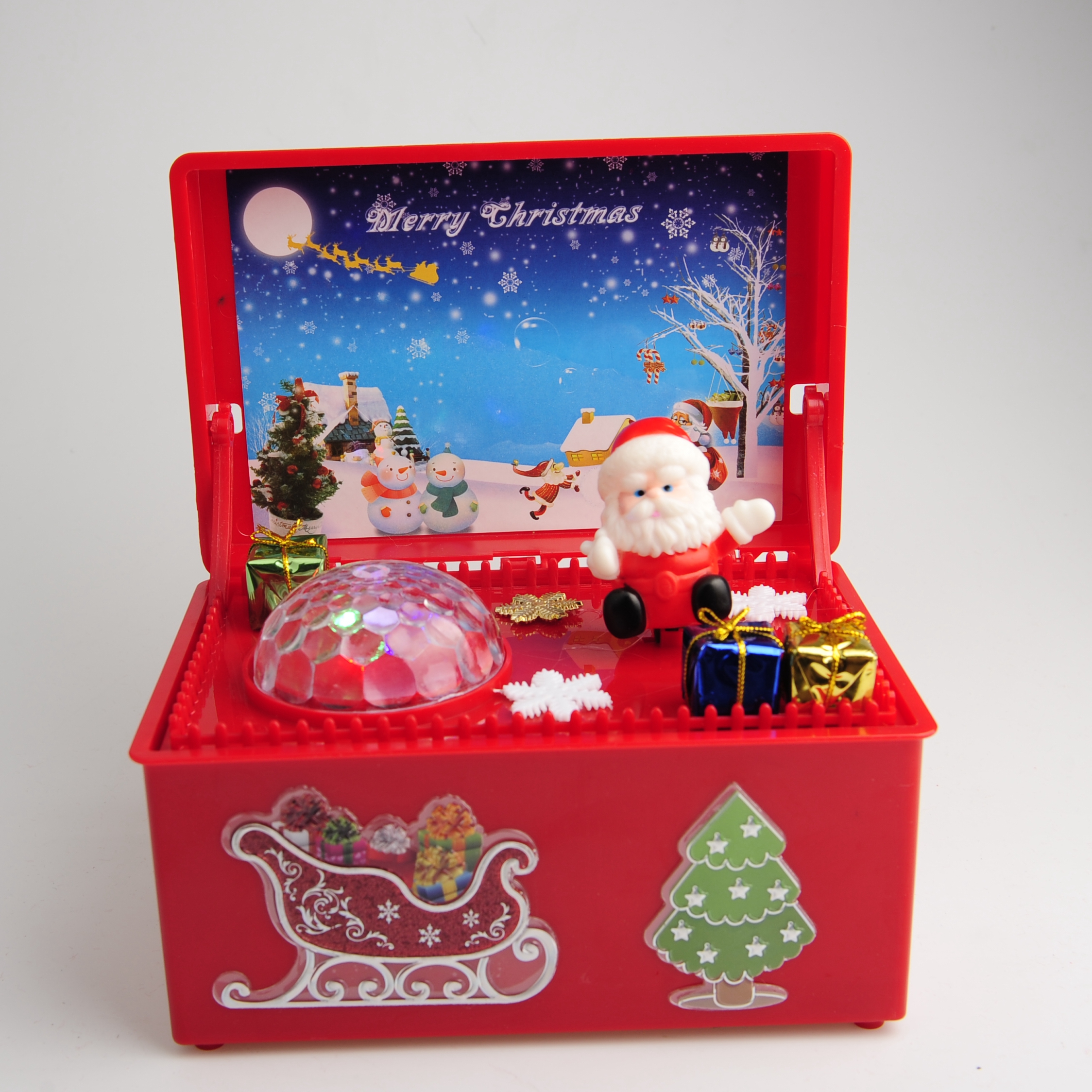 音乐盒复古彩绘圣诞节音乐盒圣诞老人礼物音乐盒详情1