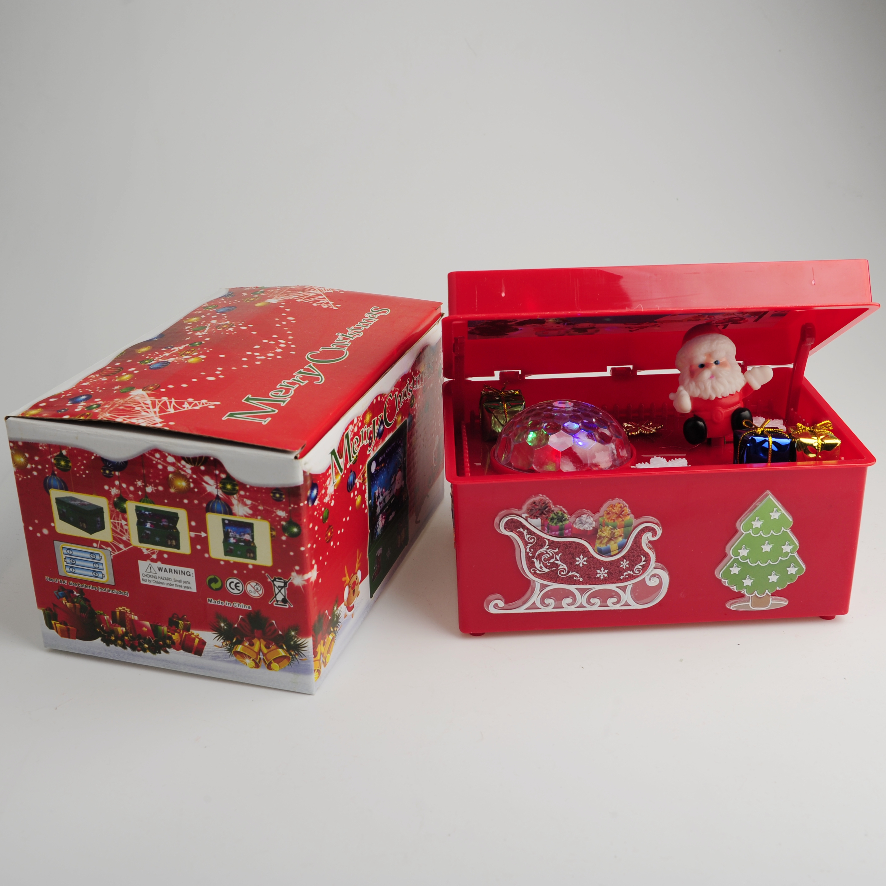 音乐盒复古彩绘圣诞节音乐盒圣诞老人礼物音乐盒详情6