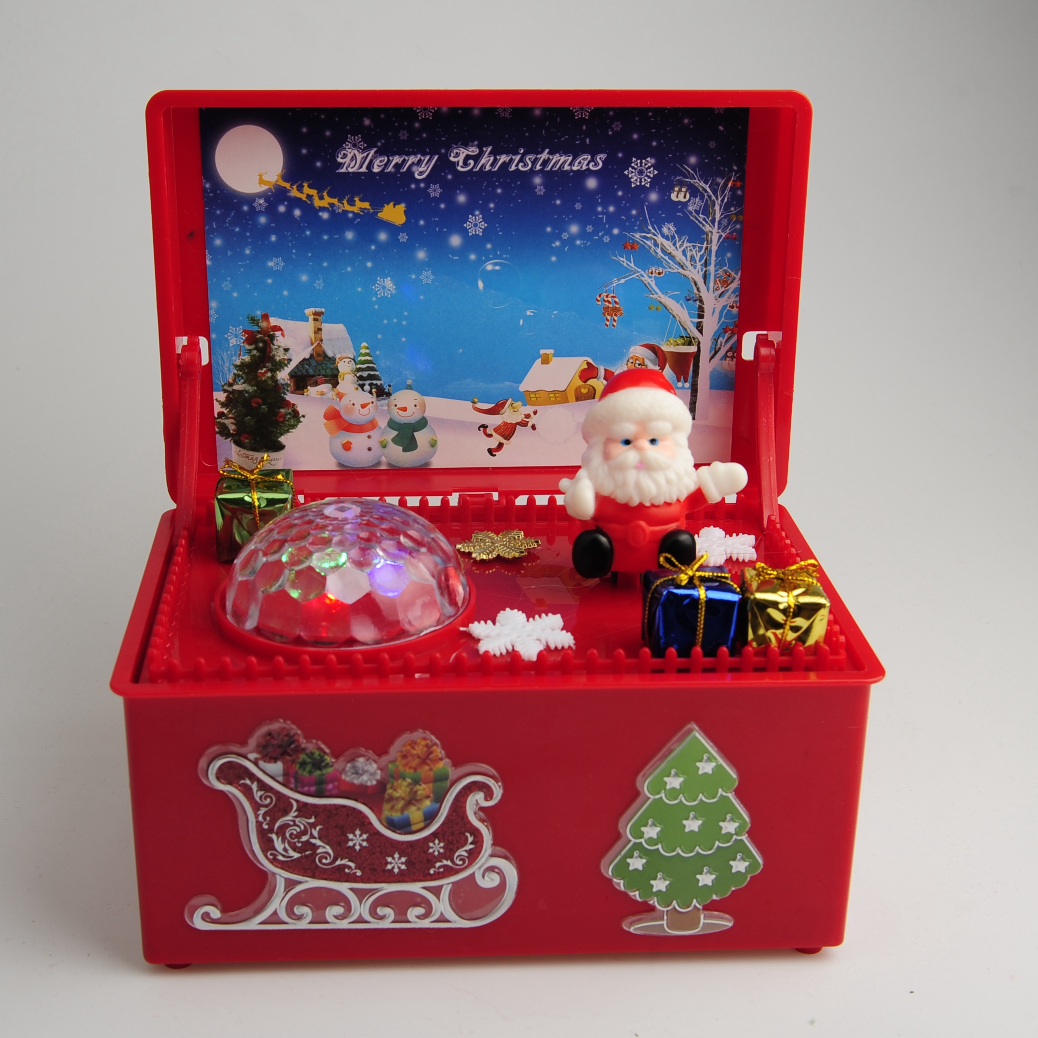 音乐盒复古彩绘圣诞节音乐盒圣诞老人礼物音乐盒详情4