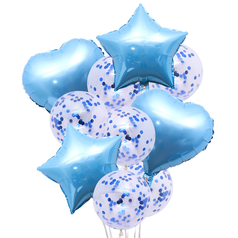 Amazon Hot 12-inch sequined balls, 18-inch five-pointed star heart-shaped aluminum film party birthday decoration balloons wholesale pic 4