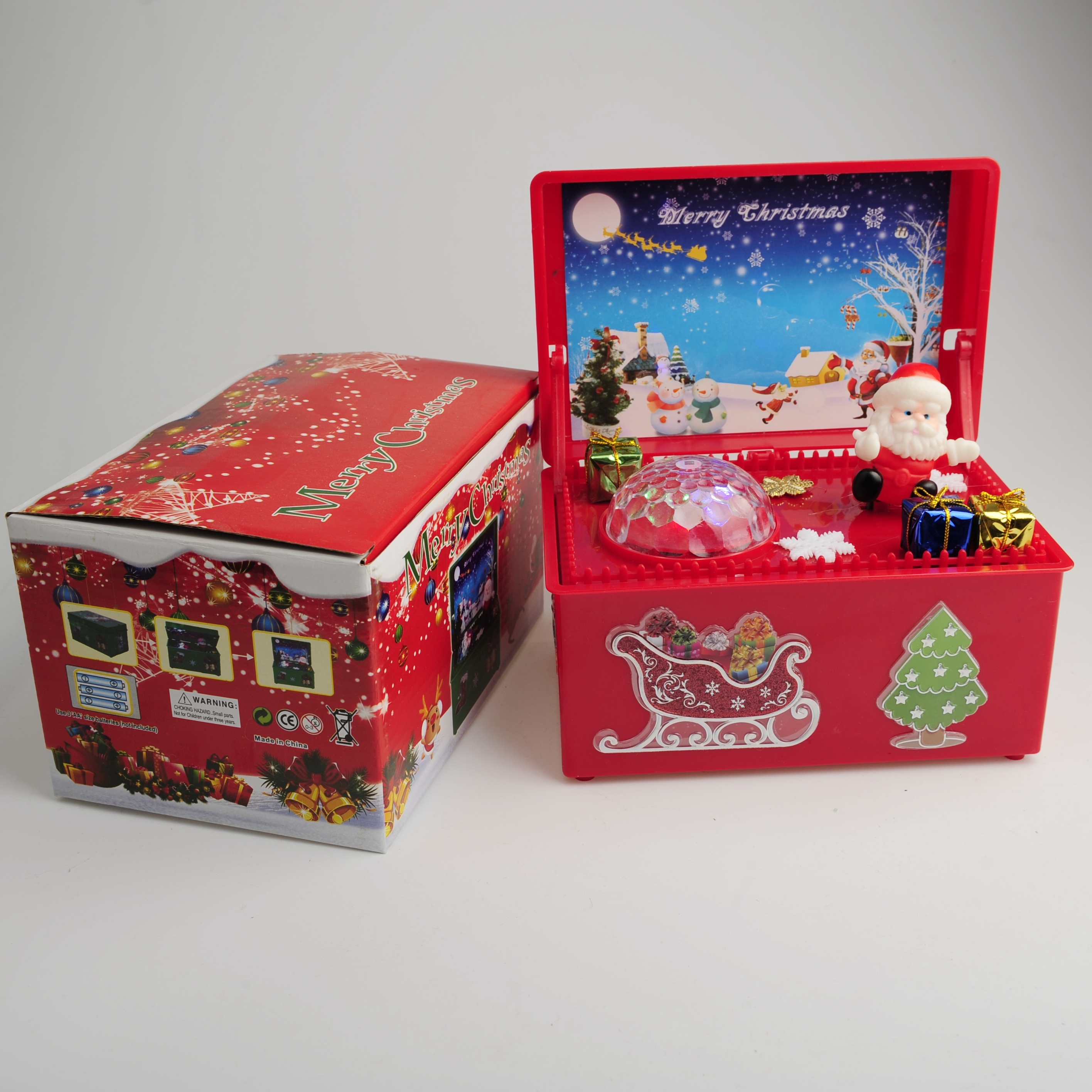 音乐盒复古彩绘圣诞节音乐盒圣诞老人礼物音乐盒详情7