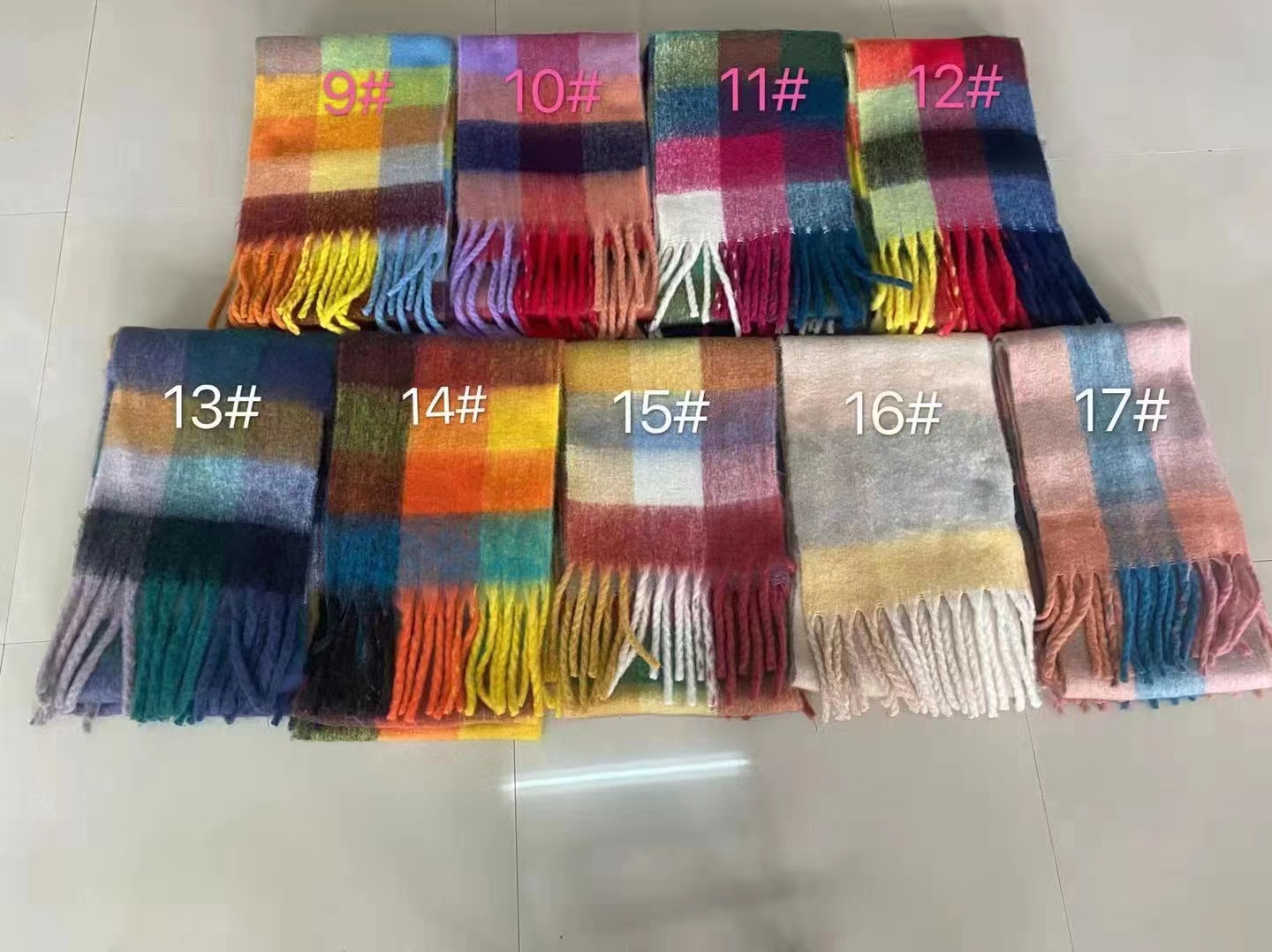 外贸爆款跨境进出口格子粗须ins风多款颜色详情4
