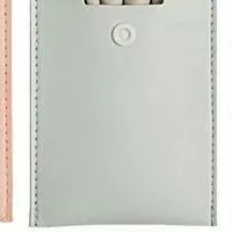 8 makeup brushes +PU brush bag, ins macaron color beginner soft bristle brush bag, makeup brushes mint green details Picture