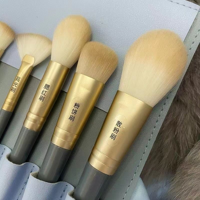 Cangzhou 10 Blue Bridge Makeup Brush Set for Beginners, loose powder brush, Eyeshadow brush, Foundation Brush, Soft Bristles details Picture