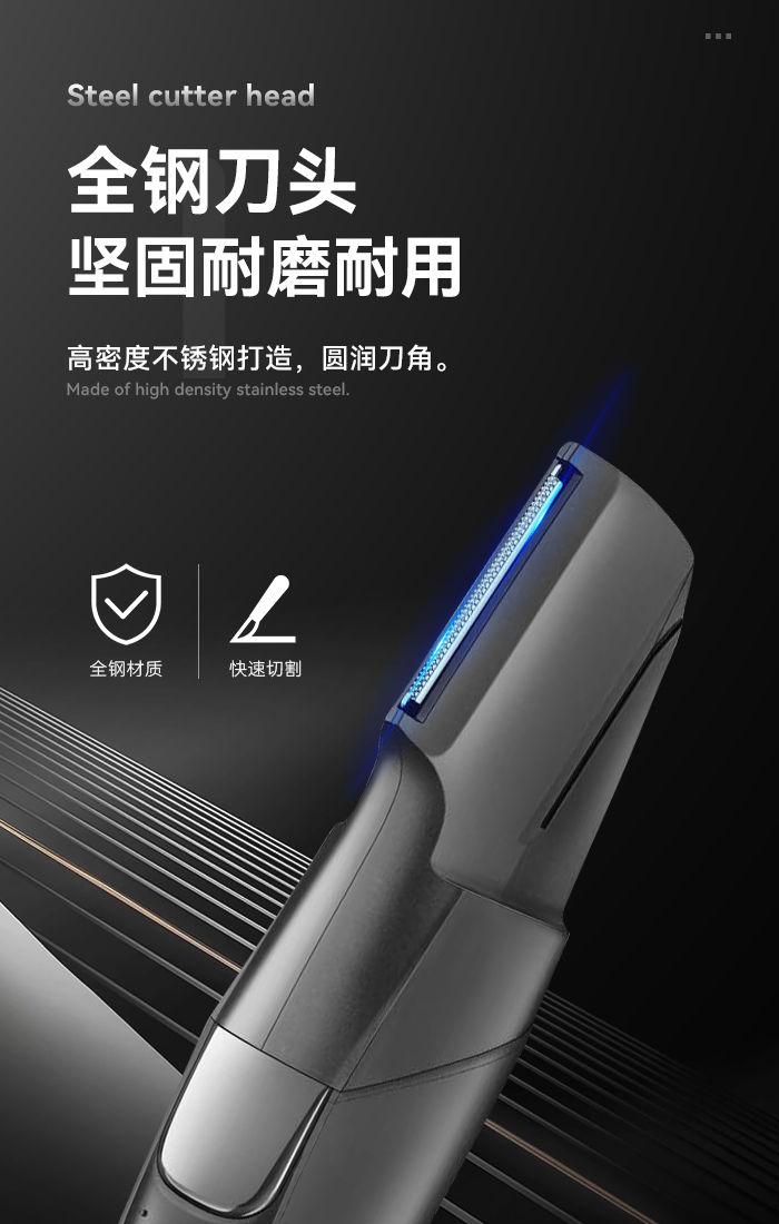 跨境厂家直供多功能刮胡刀 科美kemei剃须刀KM-5040刀头二合一鬓角修剪雕刻刮胡刀 电动详情5