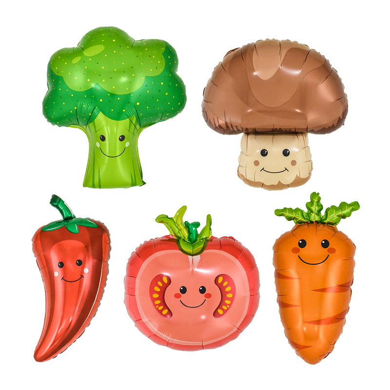 Cross-border new fruit and vegetable balloon Broccoli flower tomato Mushroom balloon Party decoration balloons