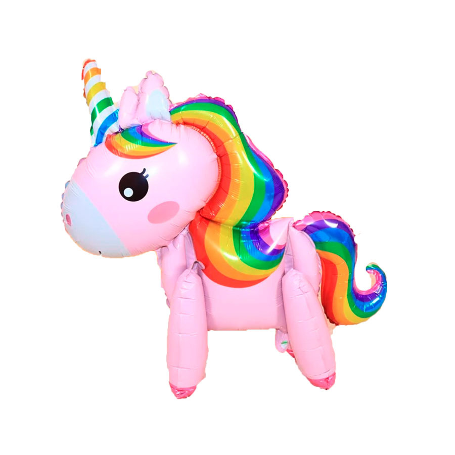 Assemble large unicorn 3D rainbow wildebehorse aluminum film balloons for cartoon children's birthday party decoration and arrangement balloons pic 5
