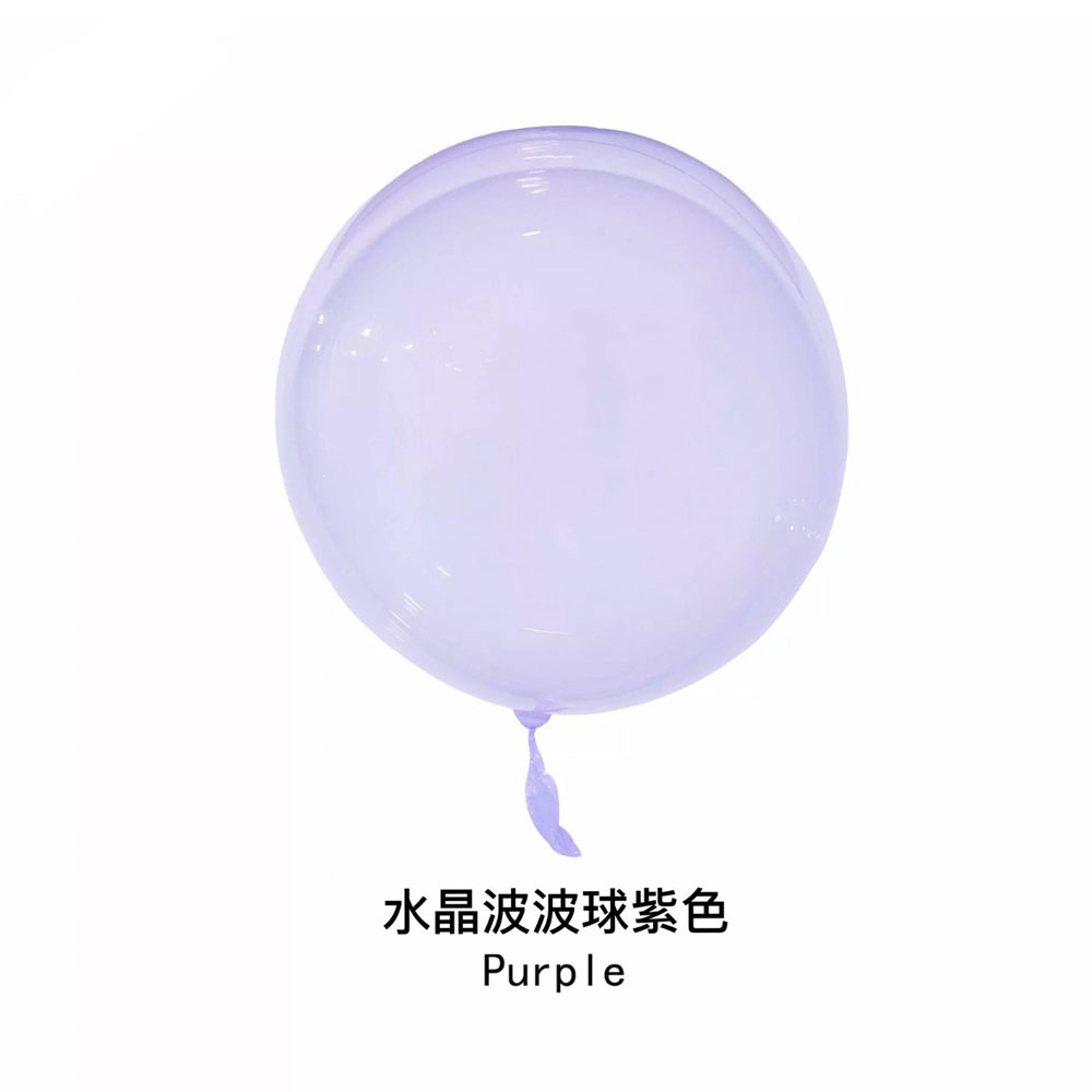 拉伸版水晶波波球18寸彩色透明波波球婚庆派对装饰气球详情3