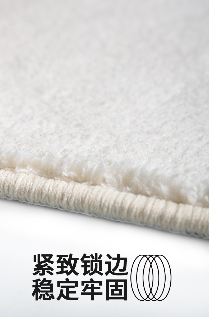 千思ins风椭圆床边毯北欧浴室入户进门垫卫生间吸水防滑垫仿羊绒地毯详情3