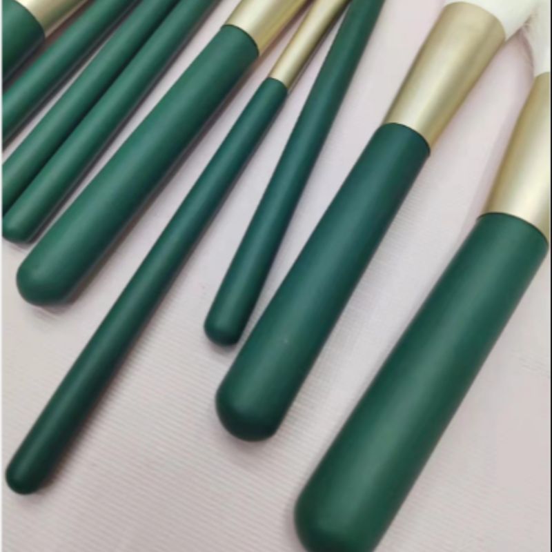 Factory direct sales of high-end series makeup brush sets and green makeup tools Specification image