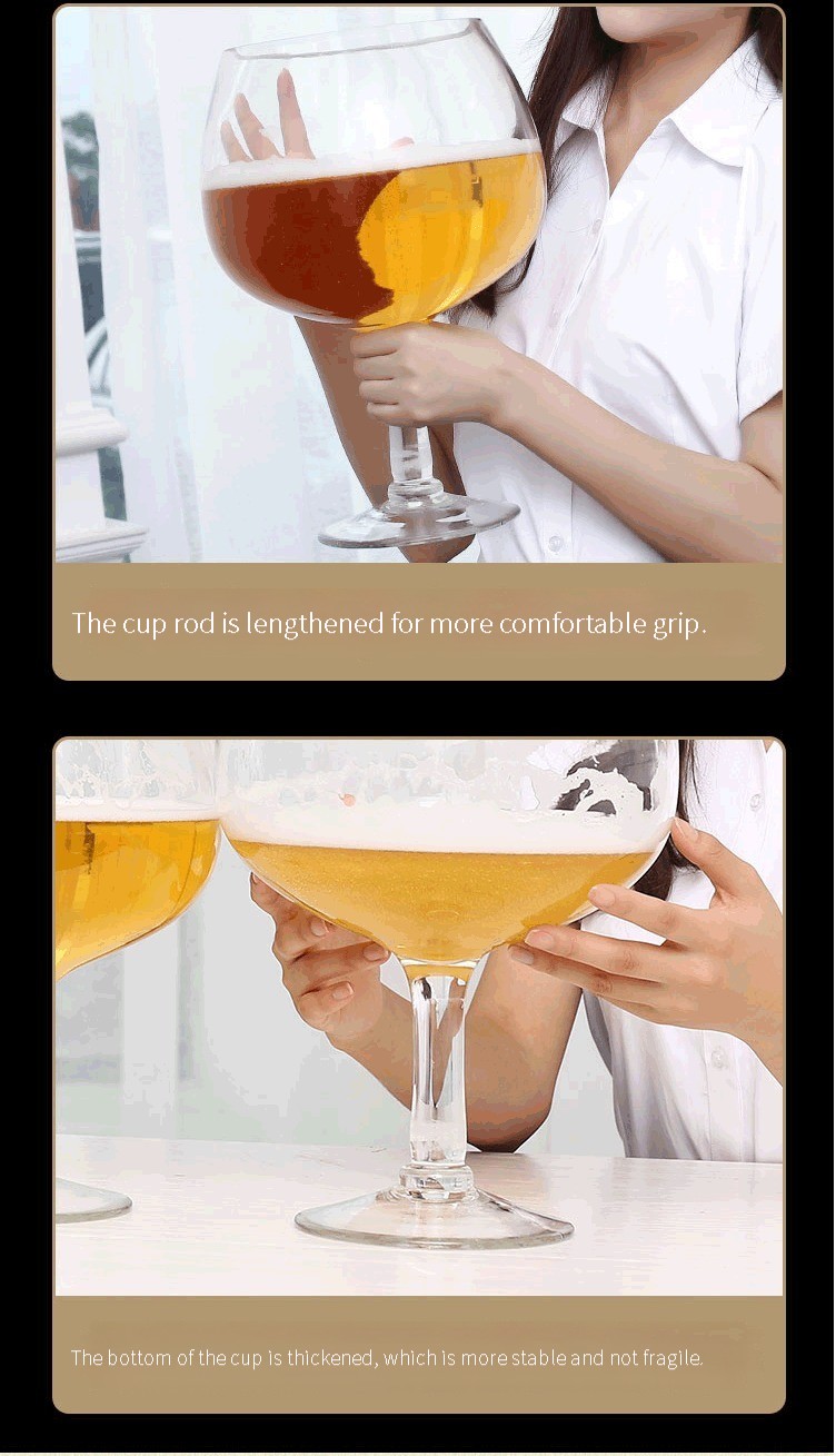 Idyllic European-style upgrade oversized beer wine goblet hero cup KTV bar ball cup custom LOGO Item Picture