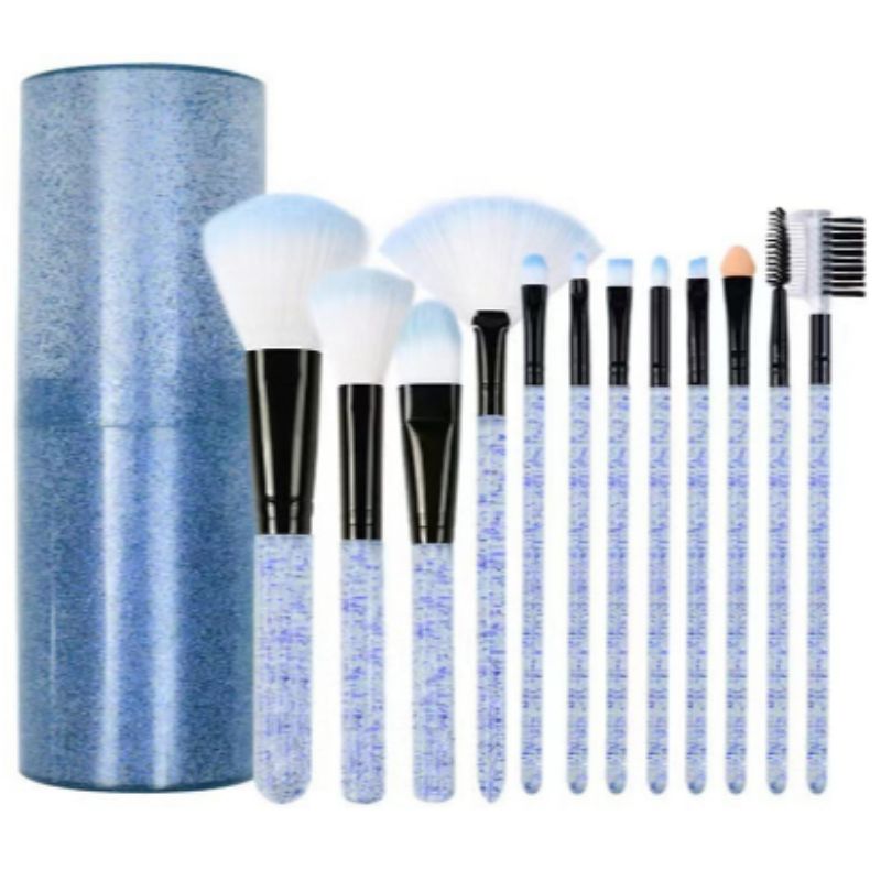 High-end series makeup brush, eyeshadow stick, blush brush, makeup brush, dual-purpose eyebrow brush, blue