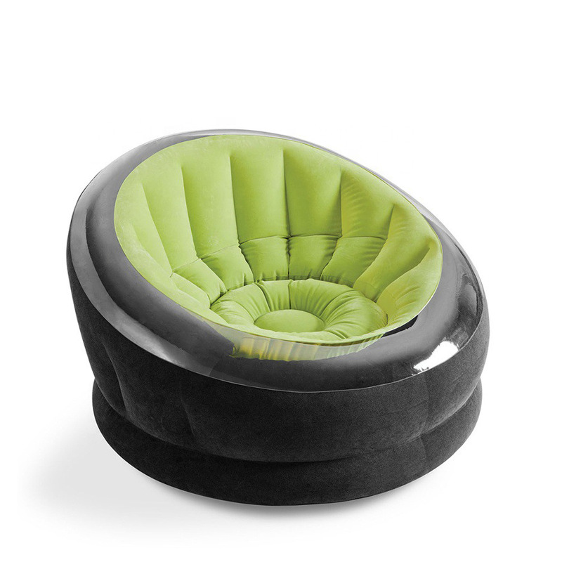 INTEX68581绿色圆形单人充气沙发户外充气座椅创意懒人沙发批发详情图1