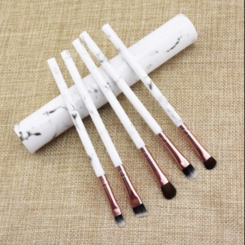 Factory direct sales of high-end series makeup brush sets and makeup tools in marble black details Picture