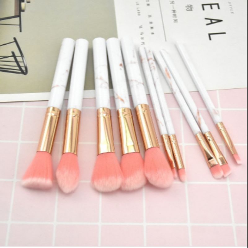 Factory direct sales of high-end series makeup brush sets, makeup tools and marble powder details Picture