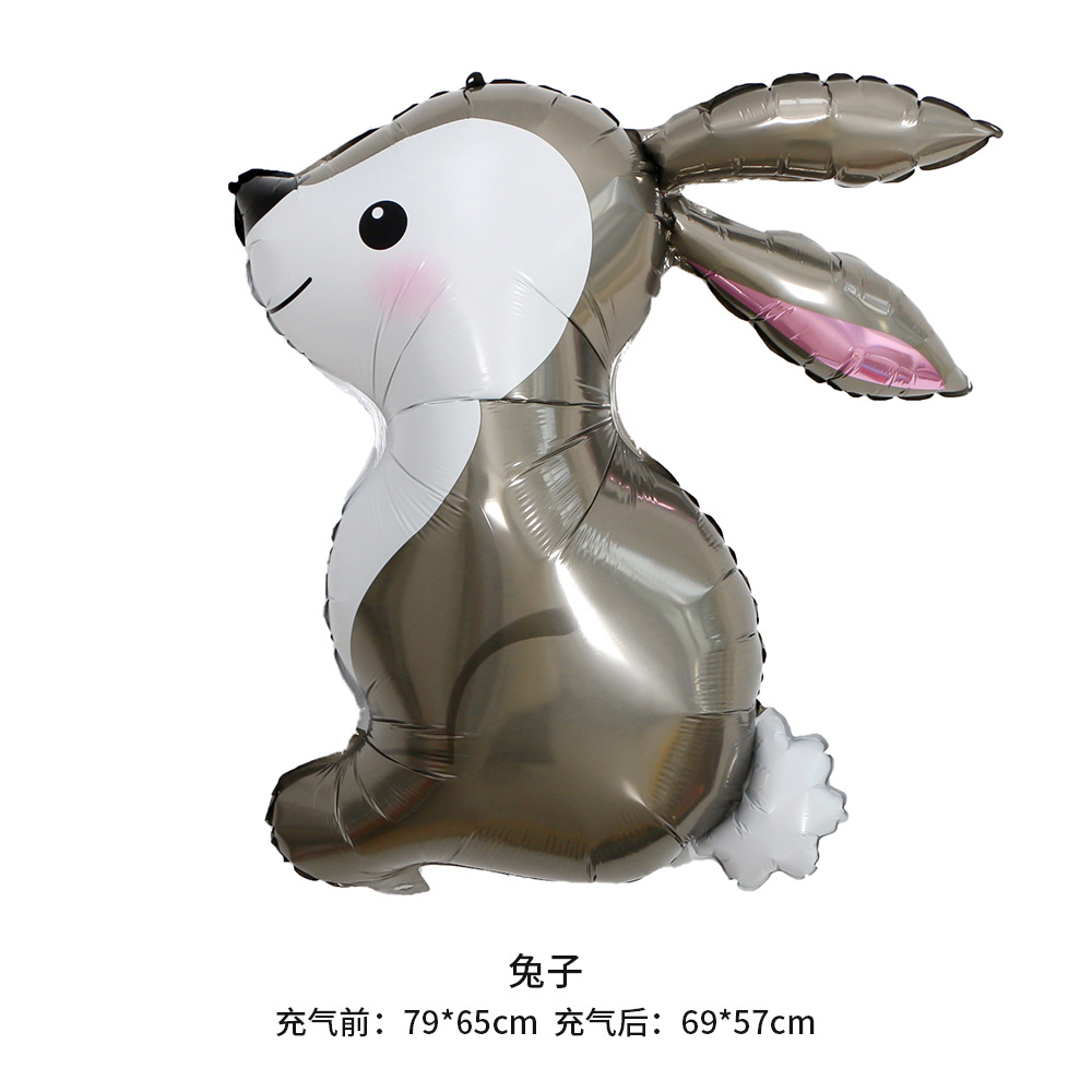 Cross-border new Easter party decoration Easter egg rabbit-shaped aluminum film balloons pic 9