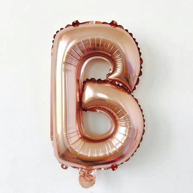 16寸玫瑰金铝箔字母气球生日派对婚庆玫瑰金铝膜英文字母数字气球详情4