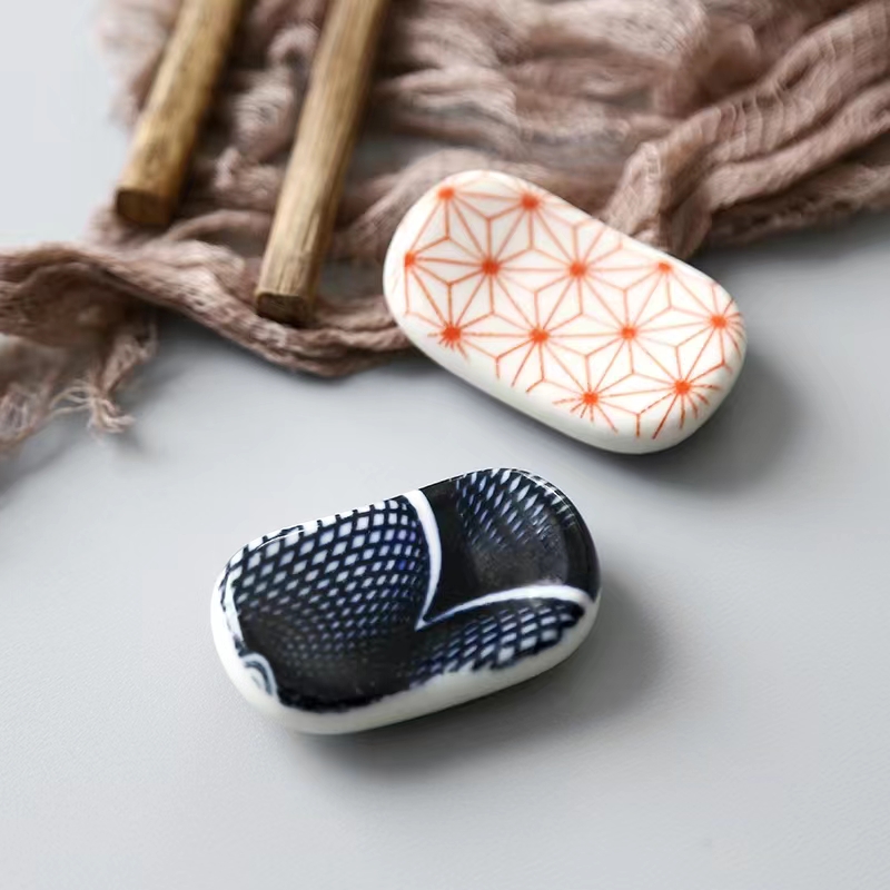 创意筷架日式陶瓷筷子架料理筷架筷托筷子托家用筷枕酒店餐具架详情4