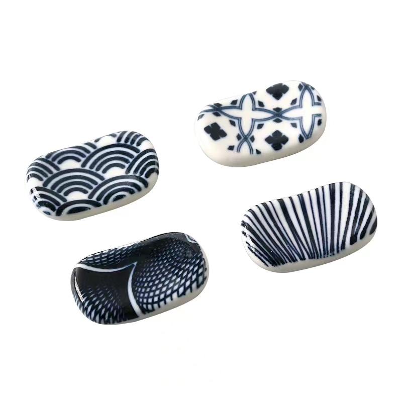 创意筷架日式陶瓷筷子架料理筷架筷托筷子托家用筷枕酒店餐具架详情5