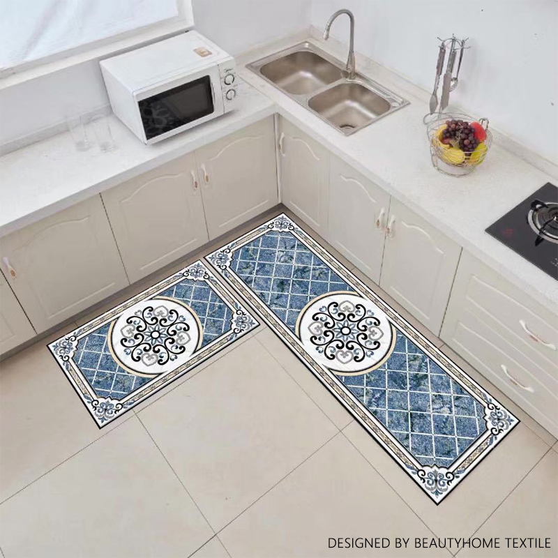 IBH kitchen floor mat strip absorbent oil absorbent floor mat non-slip floor mat Household living room door mat rug mat BH22112520