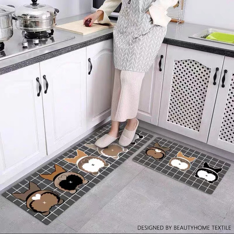 IBH kitchen floor mat household water absorption oil non-slip mat strip waterproof and dirty mat door mat rug mat BH22112519 thumbnail