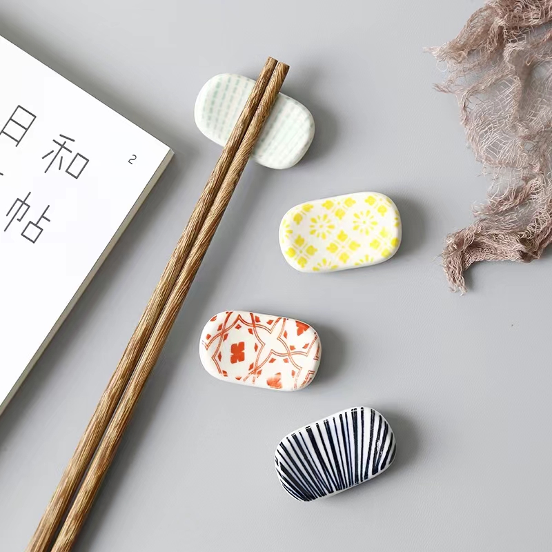 创意筷架日式陶瓷筷子架料理筷架筷托筷子托家用筷枕酒店餐具架详情2