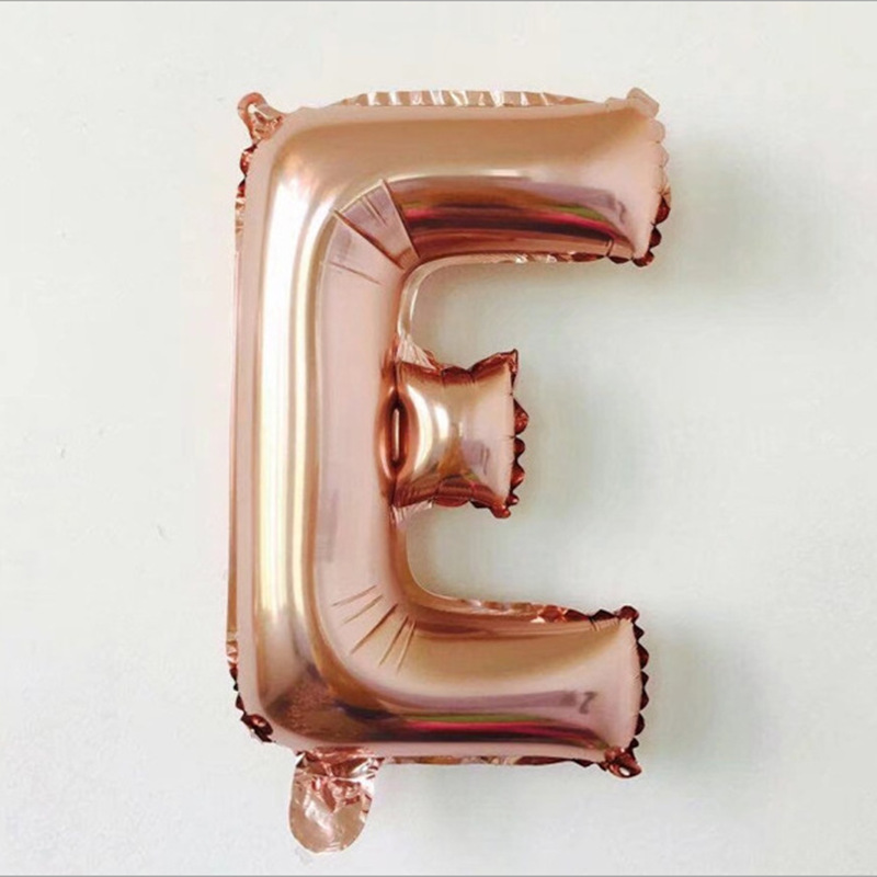 16寸玫瑰金铝箔字母气球生日派对婚庆玫瑰金铝膜英文字母数字气球详情7
