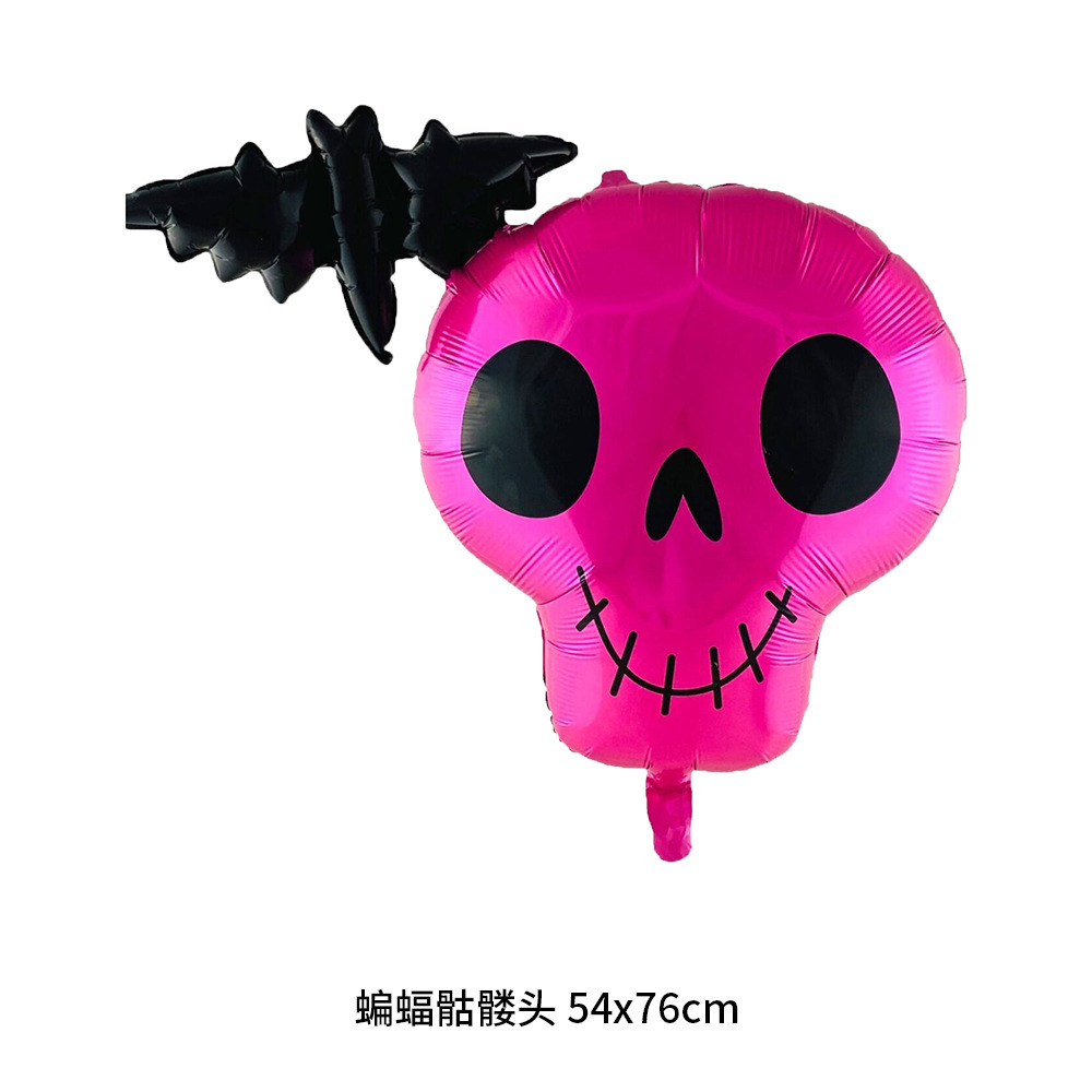跨境新品大号南瓜幽灵造型铝膜气球 万圣节派对装饰布置铝箔气球详情8