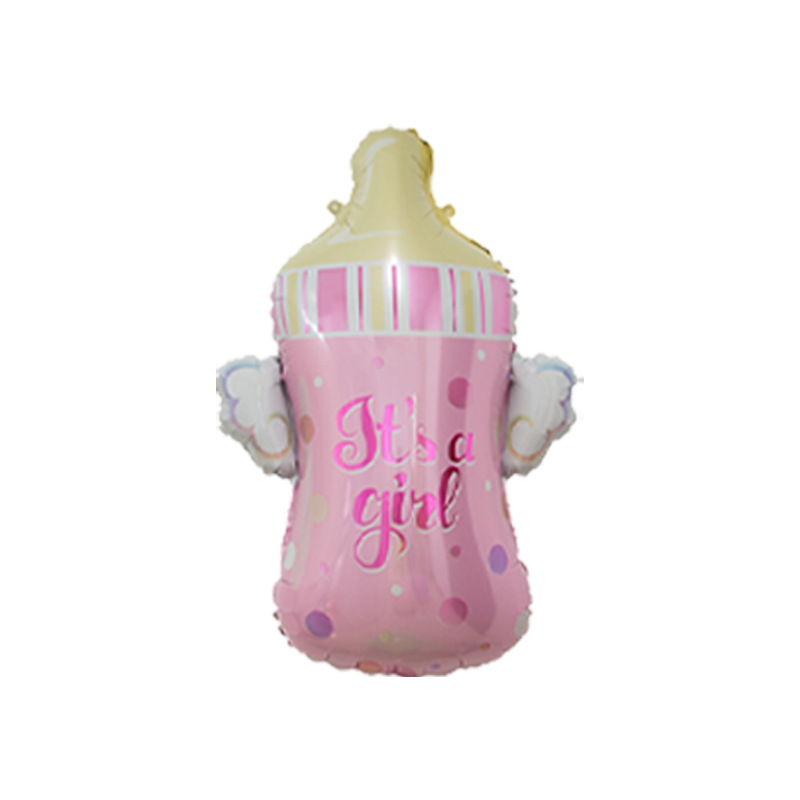 新款创意婴儿蝴蝶结奶瓶儿童生日派对装饰铝模气球详情7