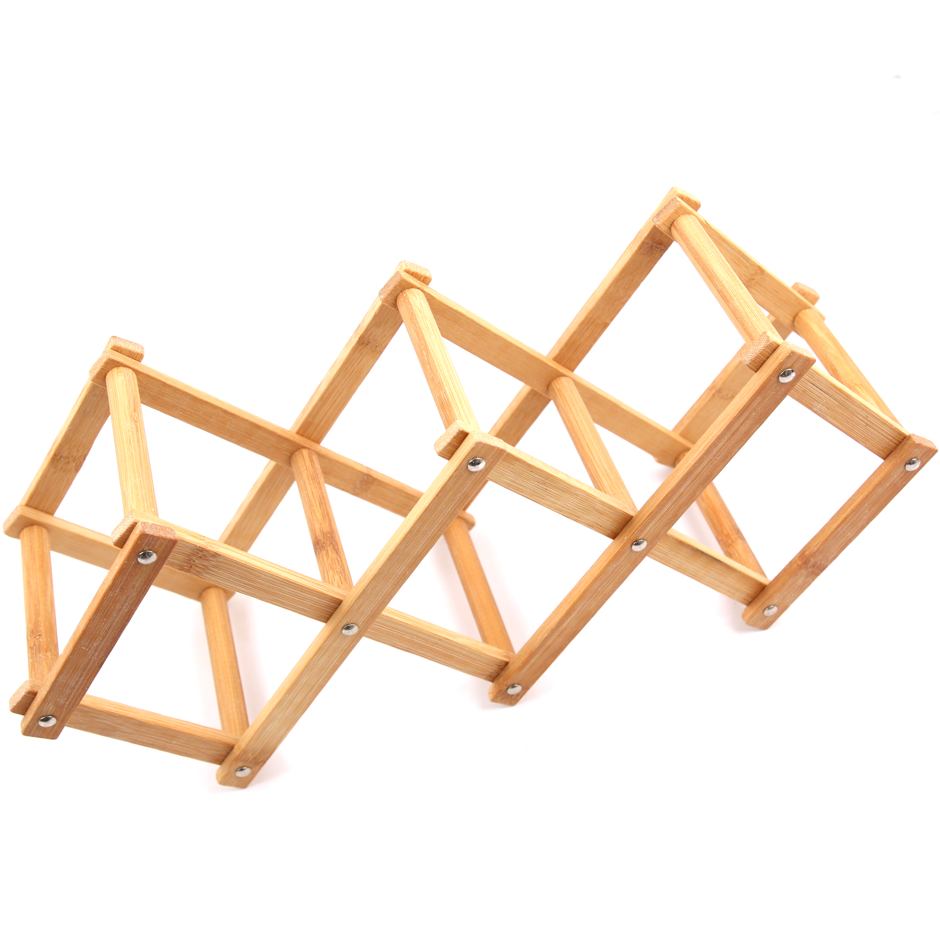 Wooden wine rack Pine wood wine rack Creative folding European wooden wine rack decoration multi-bottle storage rack thumbnail