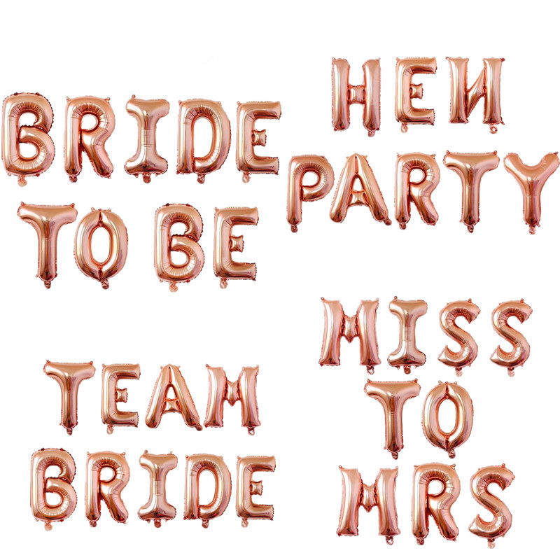 16寸玫瑰金铝箔字母气球生日派对婚庆玫瑰金铝膜英文字母数字气球详情2