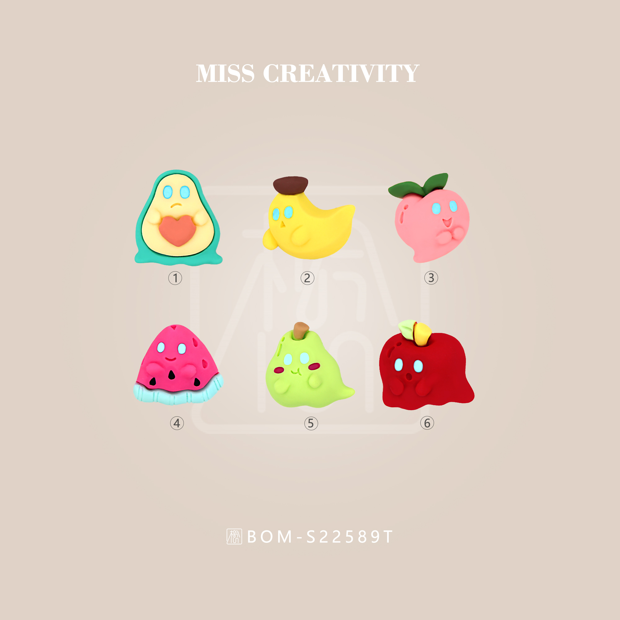 Miss Creative ghost Fruit DIY handmade resin crafts Patch Shoe flower Mobile phone shell button hat Clothing accessories Nail accessories Refrigerator sticker headwear Car accessories 22589 thumbnail