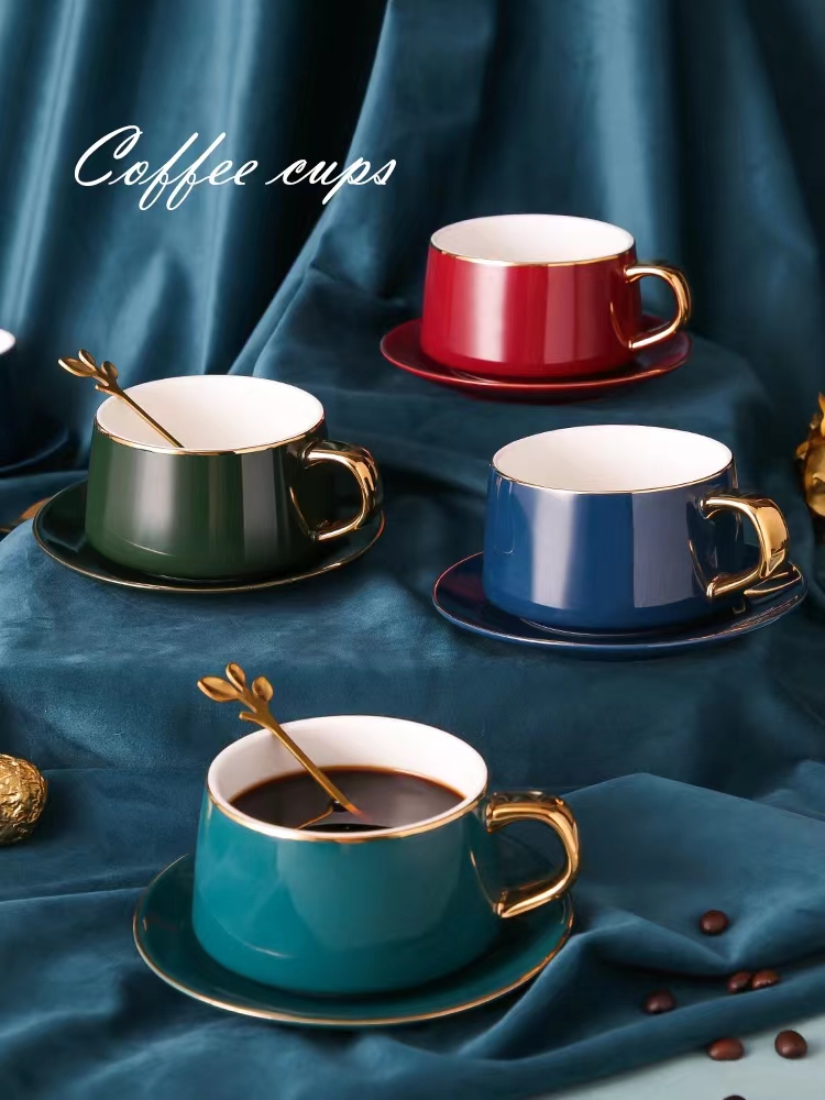 复古欧式咖啡杯精致小奢华家用陶瓷ins风花茶下午茶礼盒杯碟套装详情3