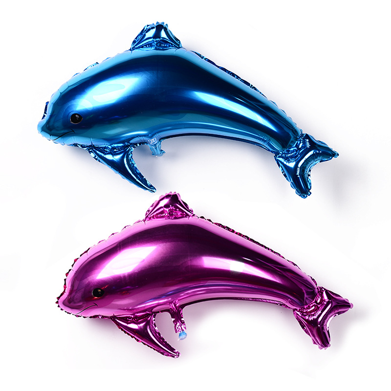 Medium Foil Dolphin Balloon Birthday Party Decoration Decoration Aquarium Helium Balloon Decoration Wholesale Application Scenario