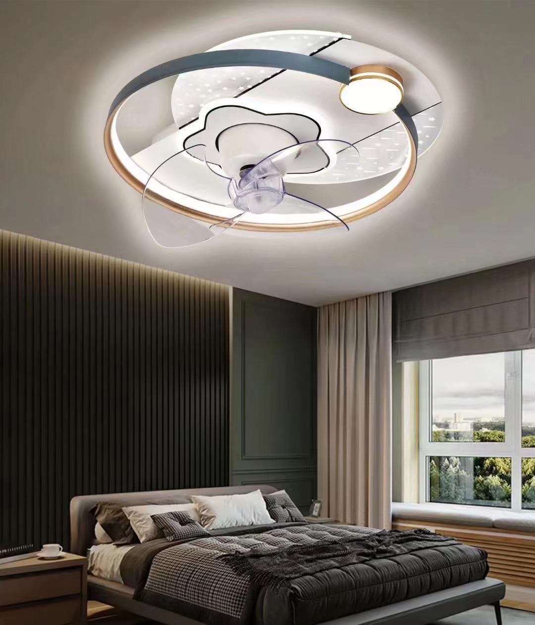 2023年新款现代简约儿童卧室360度自然风 LED吸顶灯1-1