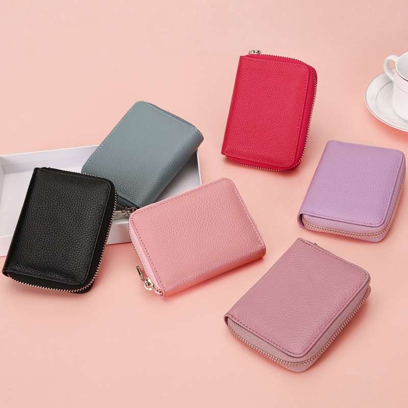 Card Bag Large Capacity Multi-Card Driving License Jacket Men's And Women's Anti-Degaussing Purse One Exquisite High-Grade Compact Specification drawing
