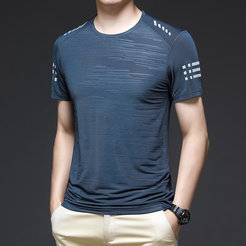 2022 Autumn And Winter Fashion Trend Hot Drill Half Sleeve T-Shirt Short Sleeve Round Neck Shirt Long Sleeve Shirt Base Shirt Men's Long Summer Ice Silk Short Sleeve T-Shirt Men's Quick Drying Casual Thin Fashion Loose Ventilated Sports Elastic Fitness Clothes