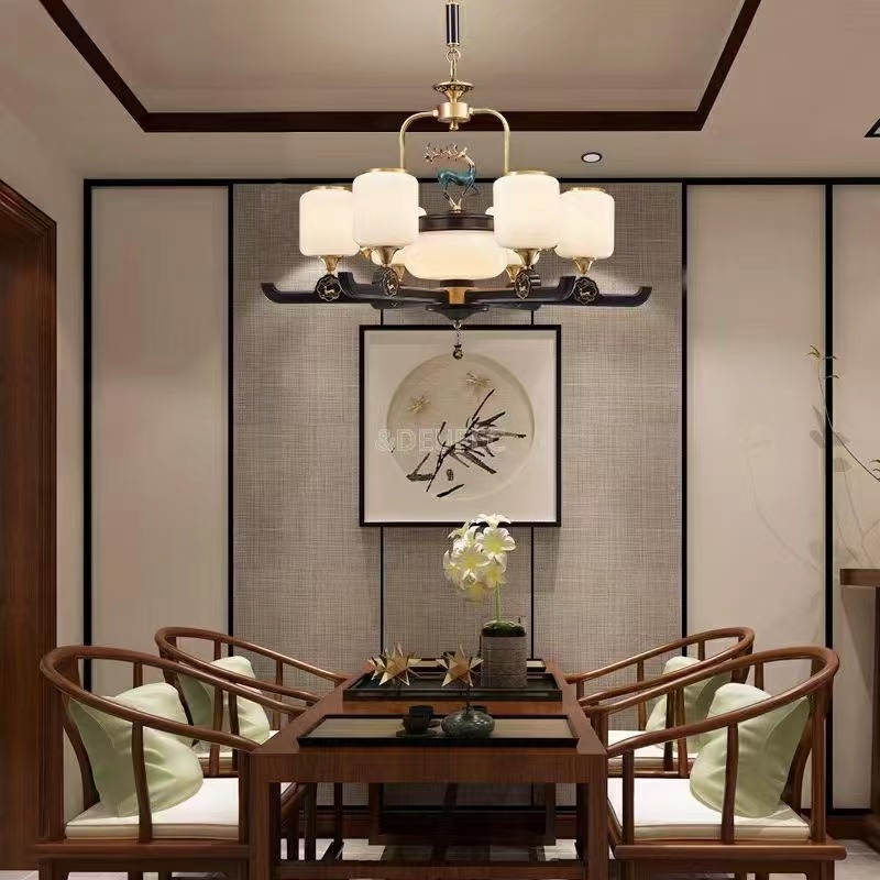 新中式客厅灯具全铜中国风简约大气现代餐厅卧室大厅主灯详情1