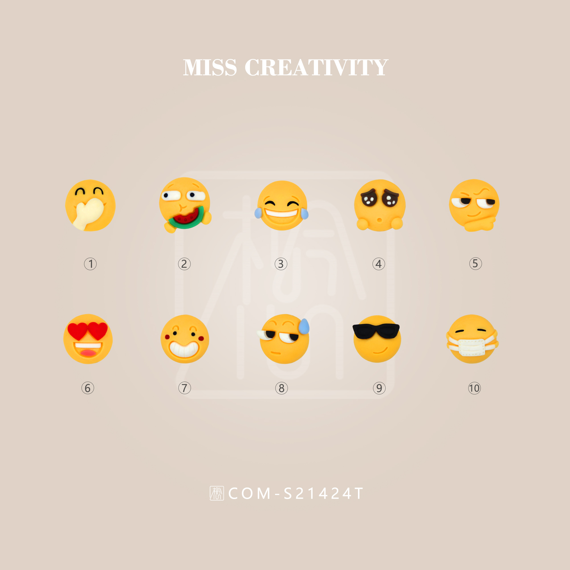 想念创意卡通表情豆子DIY手工树脂玩具贴片鞋花手机壳纽扣帽子服装辅料美甲配件冰箱贴头饰配件车载饰品配件厂家直销21424详情2