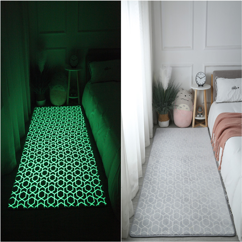 Qiansi thickened luminous mat short pile carpet simple living room carpet full spread bedroom bed mat tatami floor mat