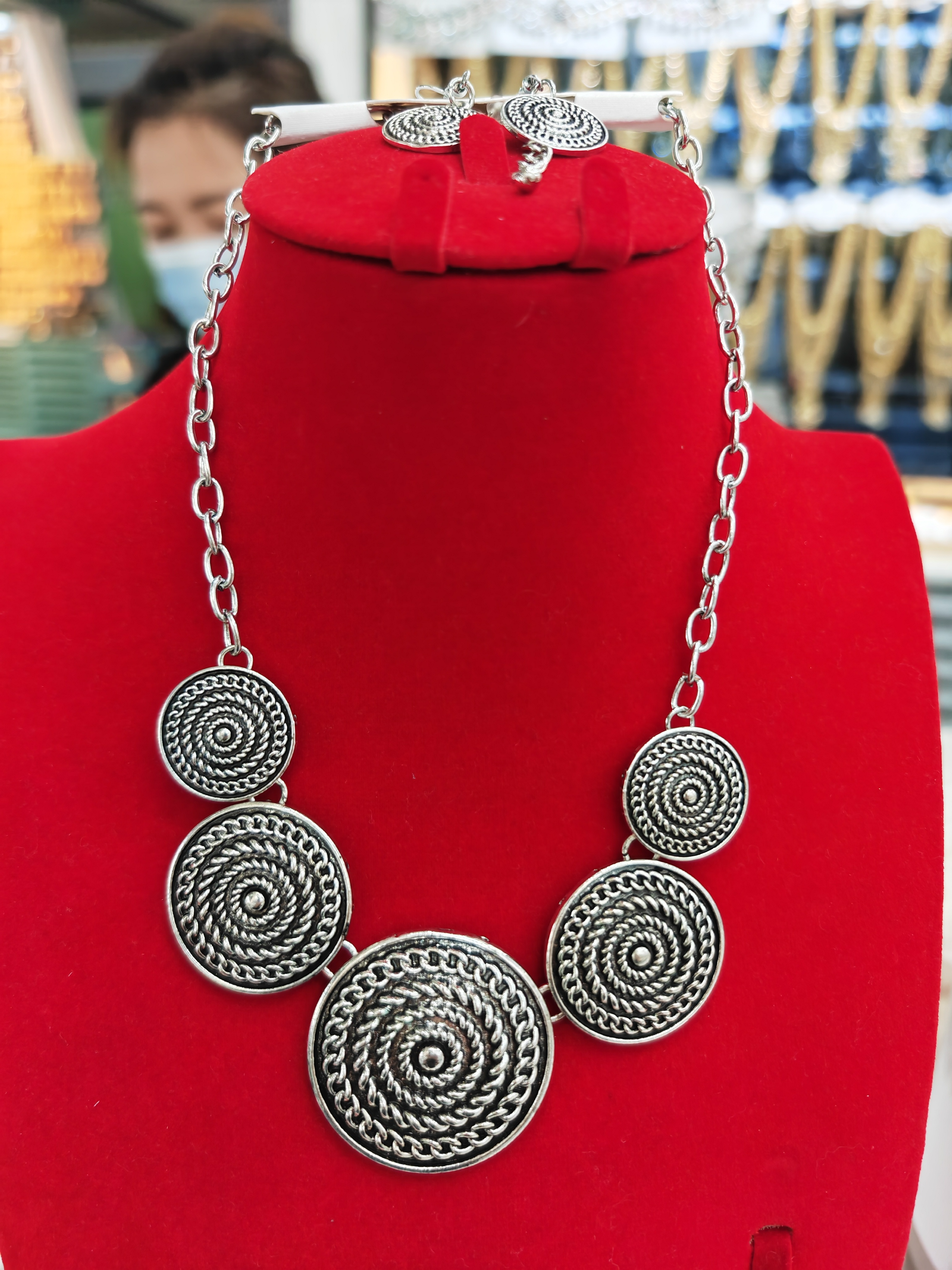 民族风合金项链简约时尚大气镀古银项链-237