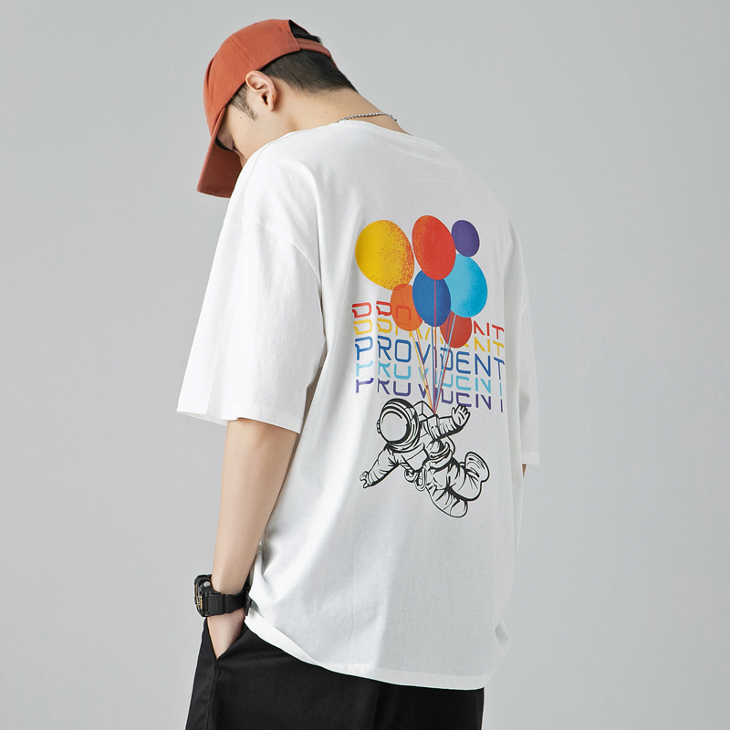 Autumn/Winter 2022 Fashion Trend Hot Drill Half Sleeve T-Shirt Short Sleeve Round Neck Shirt Long Sleeve Shirt Base Shirt Men's Long Sleeve 2022 Youth Round Neck Cotton Short Sleeve T-Shirt Men's Fashion Balloon Print Off Shoulder T-Shirt Specification drawing