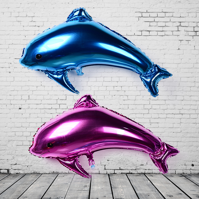 Medium Foil Dolphin Balloon Birthday Party Decoration Decoration Aquarium Helium Balloon Decoration Wholesale Specification drawing
